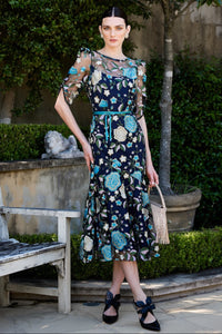 Sacha Drake CARDELINA Dress in Navy Aqua