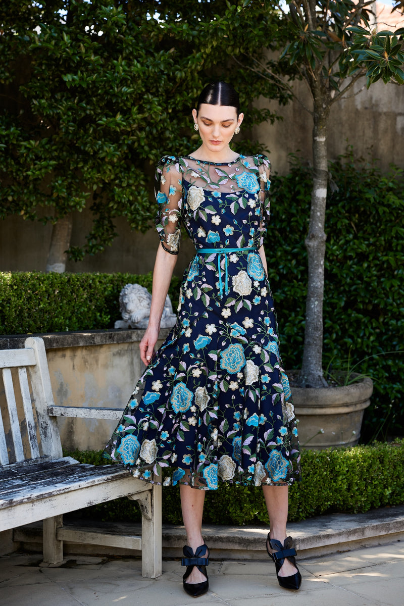 Sacha Drake CARDELINA Dress in Navy Aqua