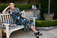 Sacha Drake CARDELINA Dress in Navy Aqua