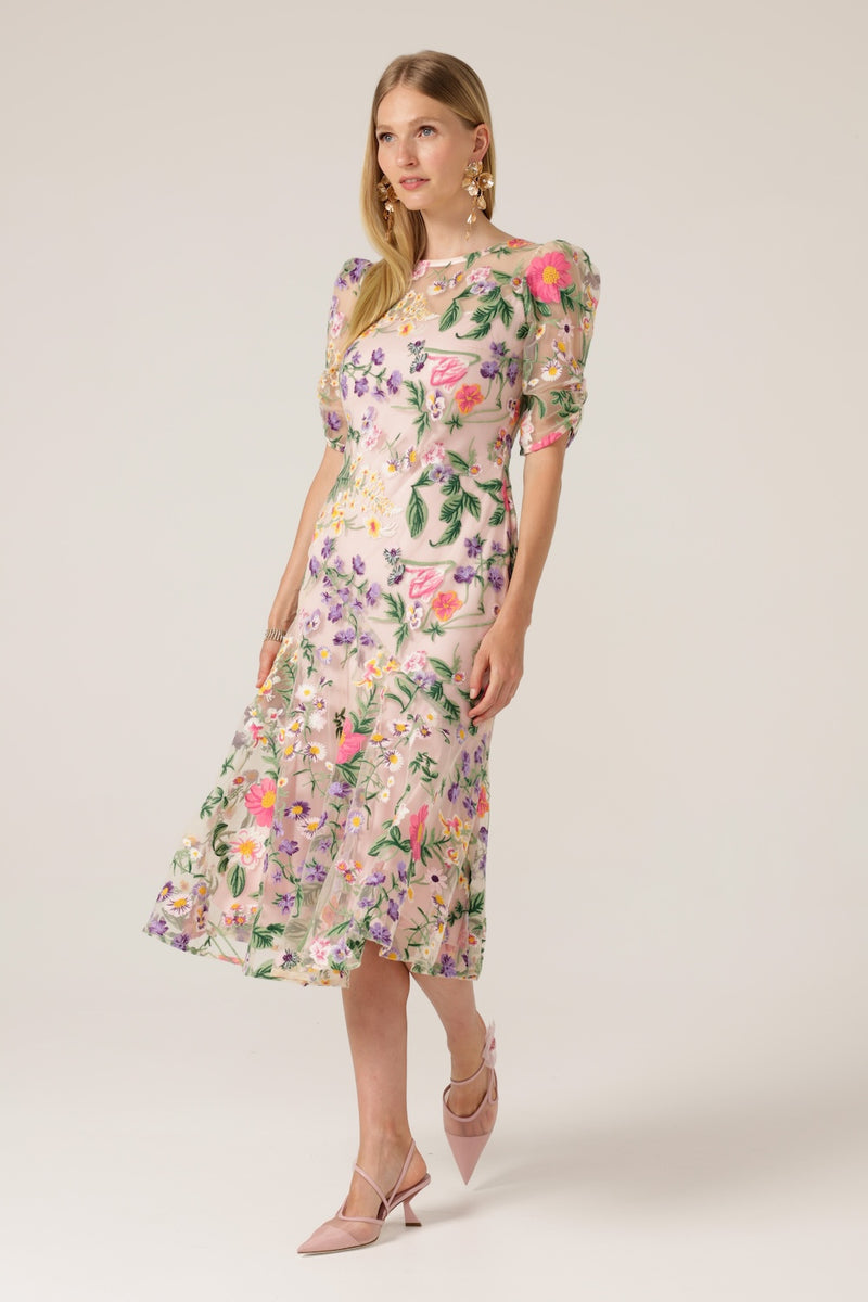 Sacha Drake Cardelina Dress in Lavender Pink Flower