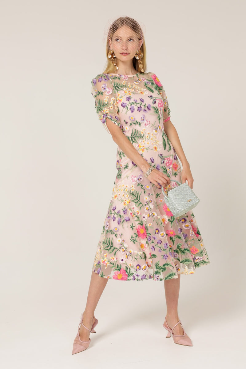 Sacha Drake Cardelina Dress in Lavender Pink Flower