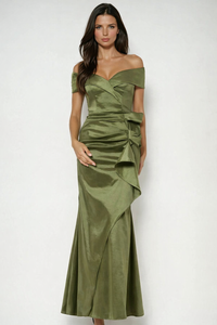 Ellie Drew Gown in Olive