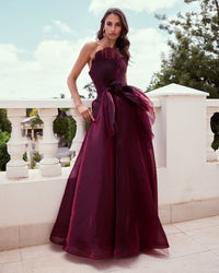 Catherine Ferraro Caroline Gown in Dark Merlot