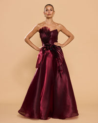 Catherine Ferraro Caroline Gown in Dark Merlot