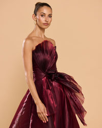 Catherine Ferraro Caroline Gown in Dark Merlot