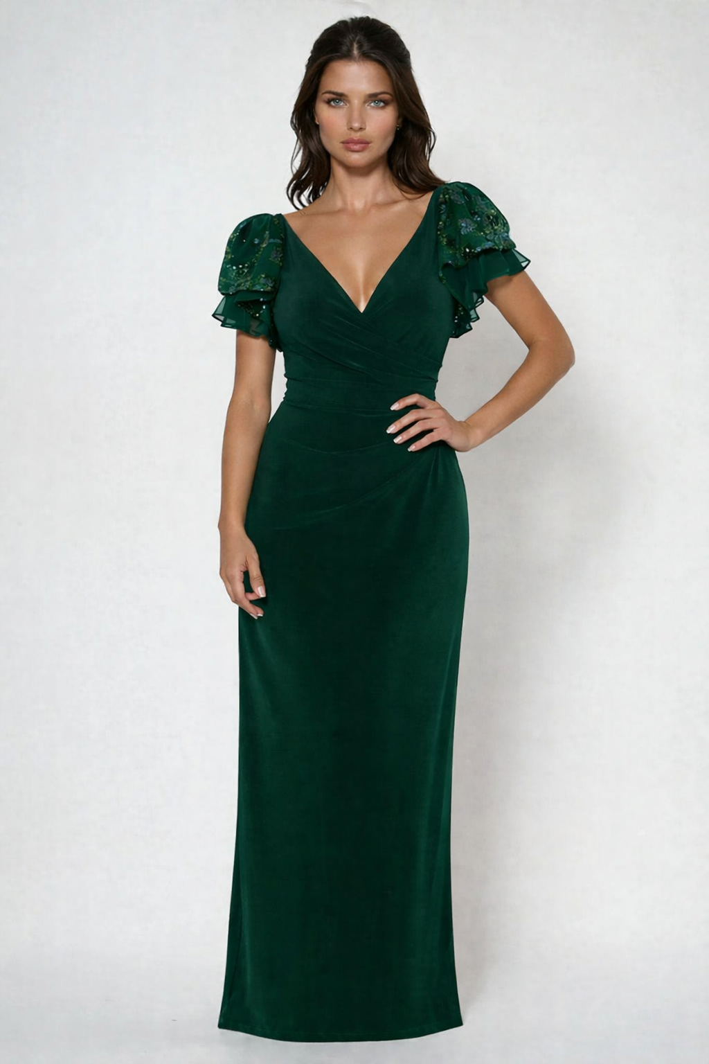 Ellie Georgie Gown in Emerald