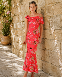 Sacha Drake AURELIUS Dress in Watermelon Gold