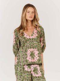 Fate + Becker Dominica Top in Paisley