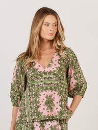 Fate + Becker Dominica Top in Paisley