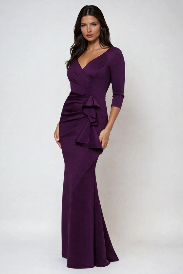 Ellie Amelia Gown in Plum