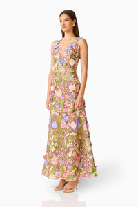Elliatt FIORA A Line Gown in Green