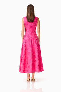 Elliatt FLORENTIA A Line Maxi Dress in Pink Red