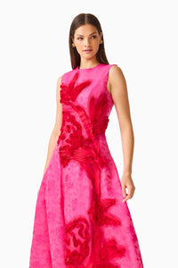 Elliatt FLORENTIA A Line Maxi Dress in Pink Red