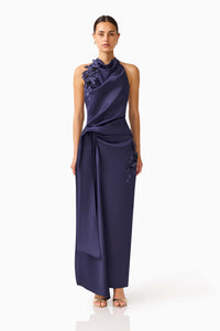 Elliatt FLOREA Halter Gown in Navy