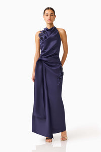 Elliatt FLOREA Halter Gown in Navy