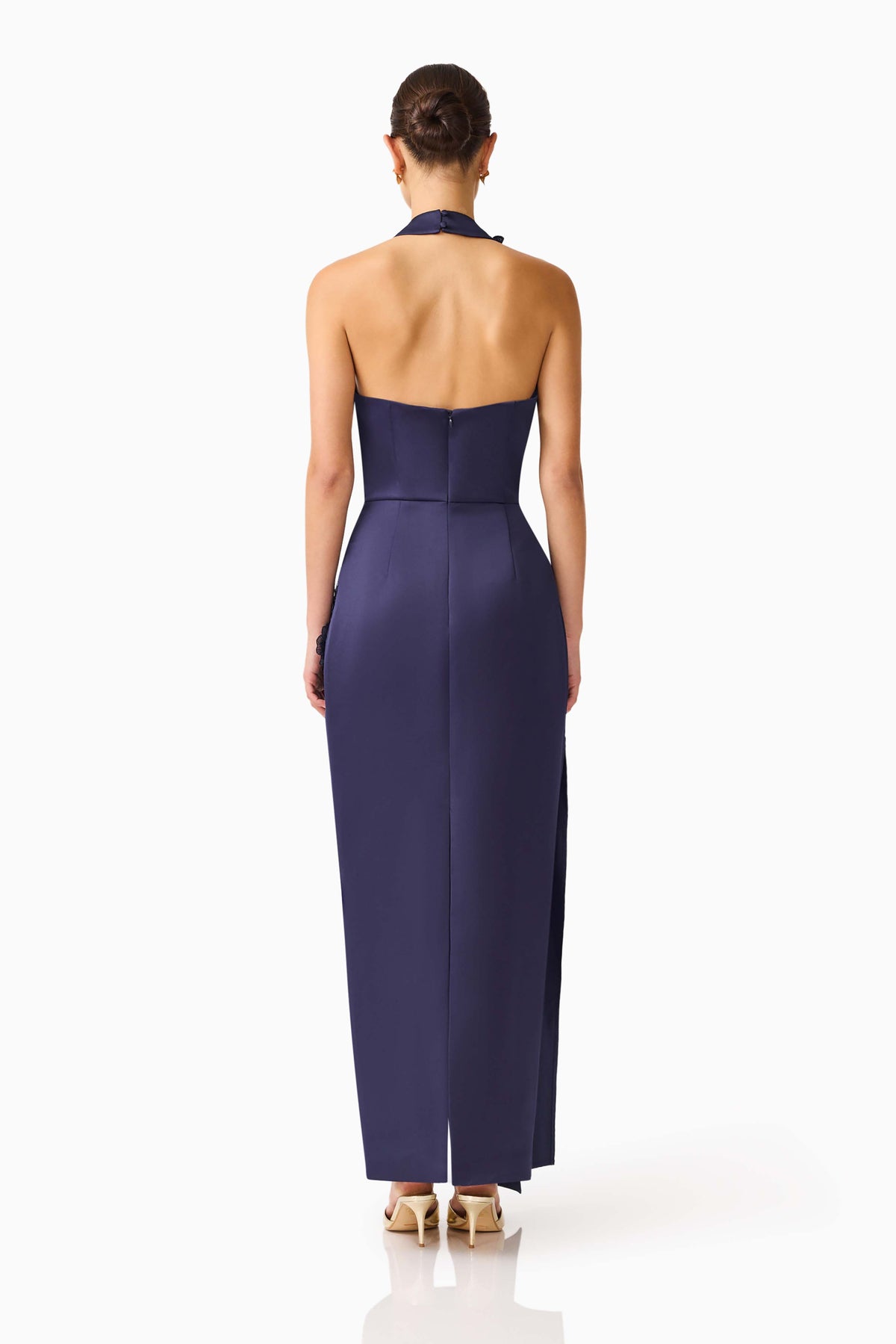 Elliatt FLOREA Halter Gown in Navy