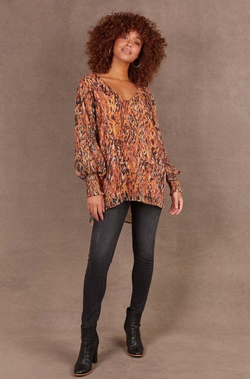 Eb & Ive Bantu Top in Ochre