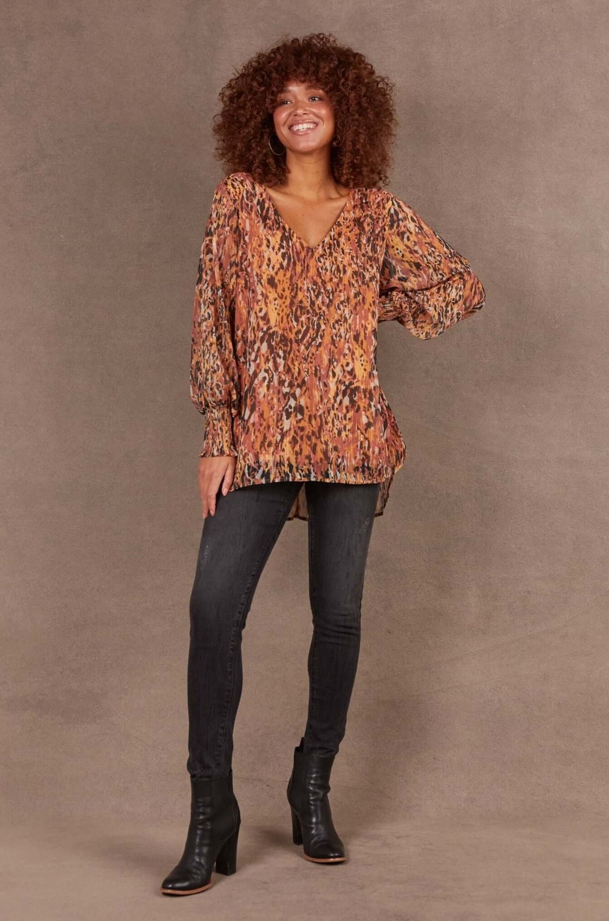 Eb & Ive Bantu Top in Ochre