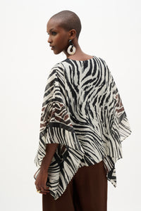 Joseph Ribkoff Tencel Top in Animal Print 262203