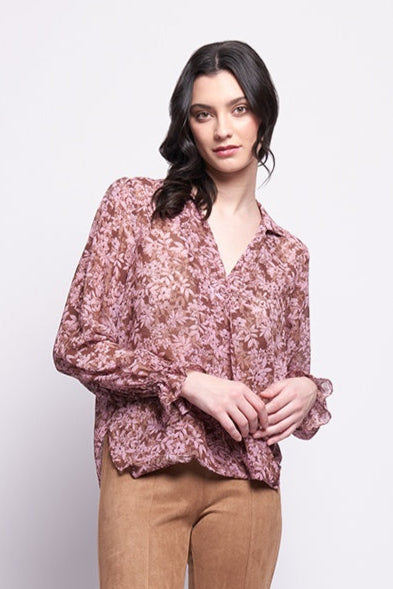 Foil Gala Twist Blouse in Enchanting