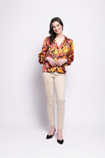 Foil Gala Twist Blouse in Best Exotic