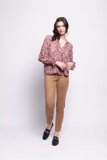 Foil Gala Twist Blouse in Enchanting