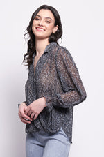 Foil Gala Twist Blouse in Flurry