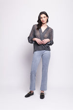 Foil Gala Twist Blouse in Flurry