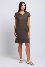 Foil Fringe Festival Dress in Khaki