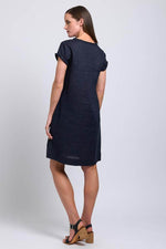 Foil Fringe Festival Dress in Midnight