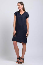 Foil Fringe Festival Dress in Midnight