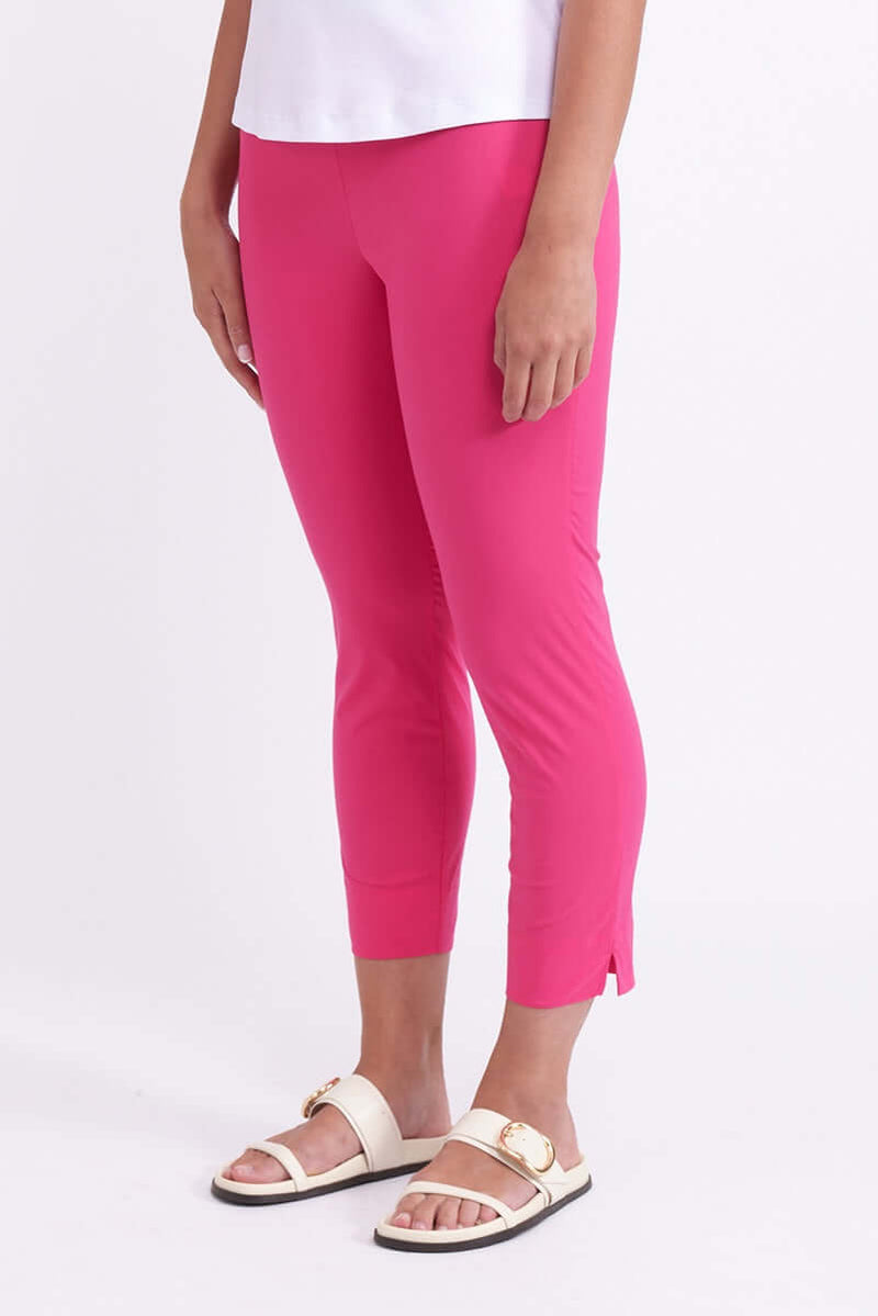 Foil Fuss Free Capri in Pink Flash