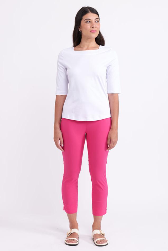 Foil Fuss Free Capri in Pink Flash