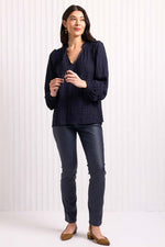 Foil Knotting Hill Blouse in Midnight