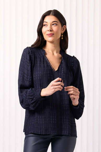 Foil Knotting Hill Blouse in Midnight