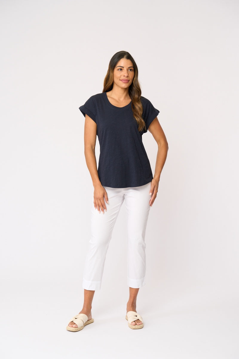 Foil FUSS FREE Capri in White