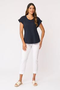 Foil FUSS FREE Capri in White