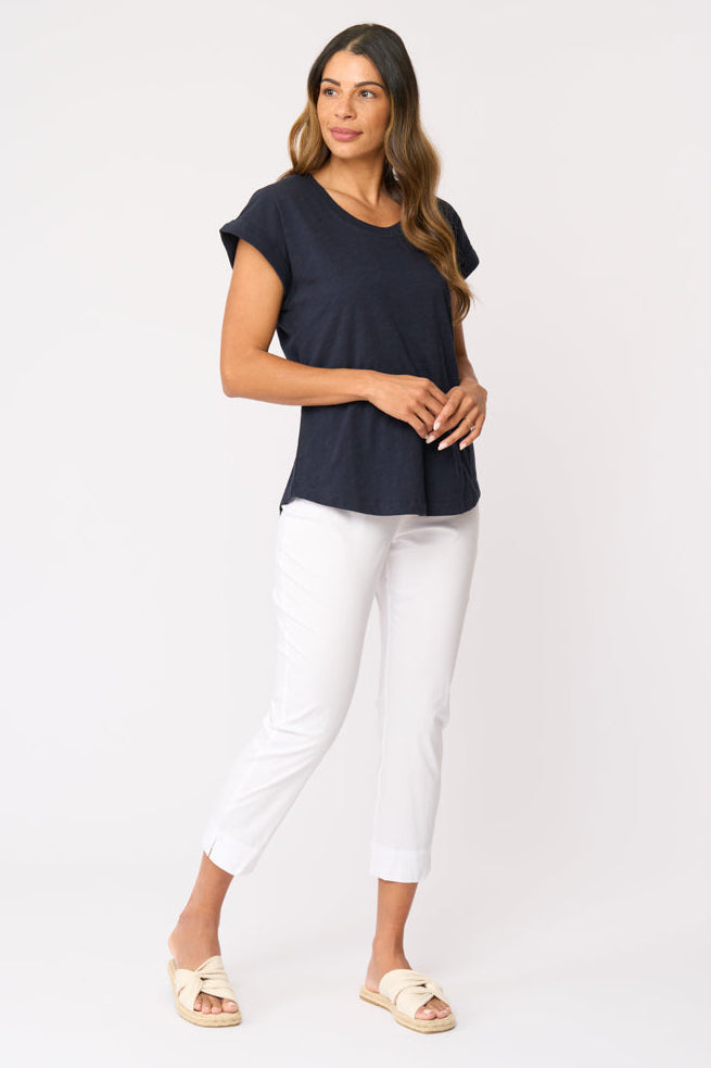 Foil FUSS FREE Capri in White