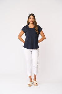 Foil FUSS FREE Capri in White