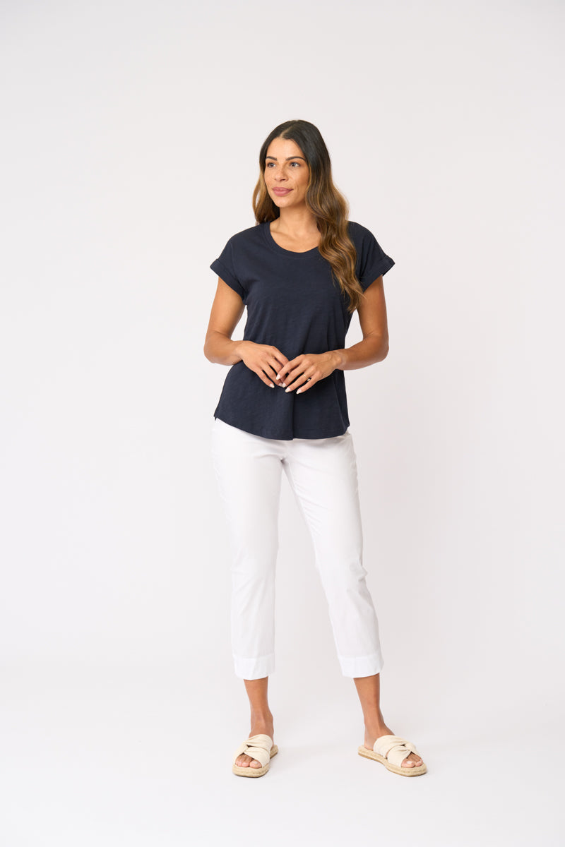 Foil FUSS FREE Capri in White