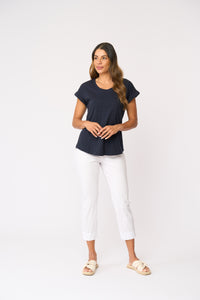 Foil FUSS FREE Capri in White