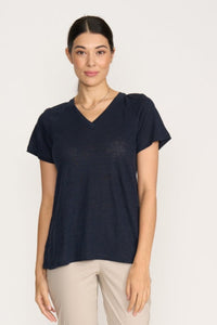 Foil Sew Cute Top in True Navy