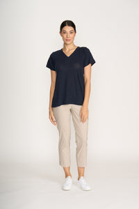 Foil Sew Cute Top in True Navy