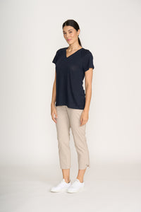 Foil Sew Cute Top in True Navy