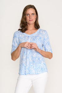 Foil Leading Lady Top in Calypso