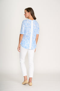 Foil Leading Lady Top in Calypso