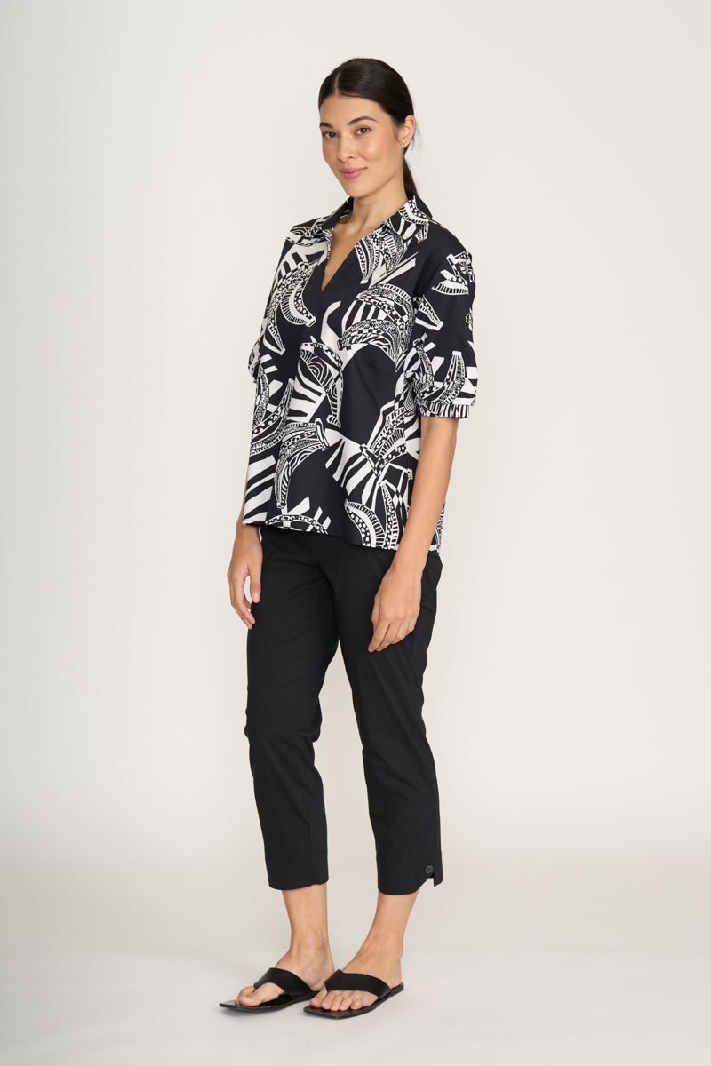 Foil Finish Line Pant in Black