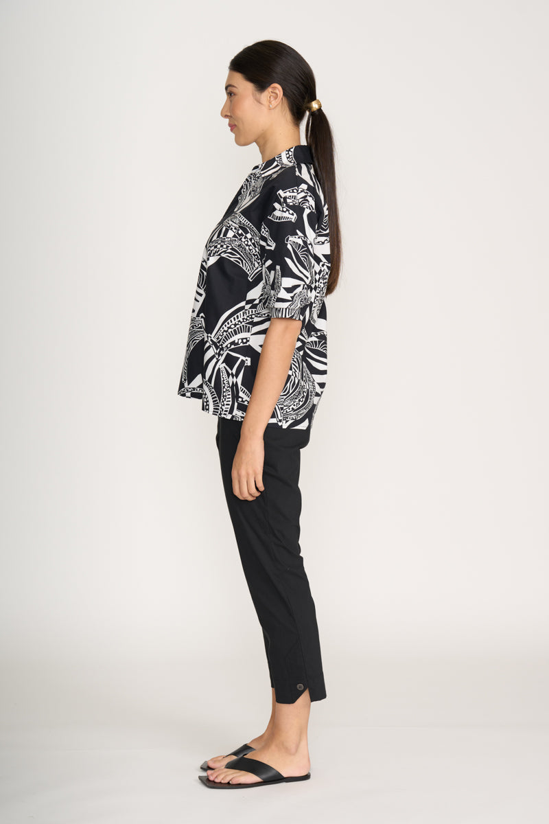 Foil Finish Line Pant in Black