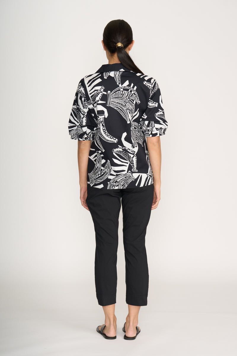 Foil Finish Line Pant in Black