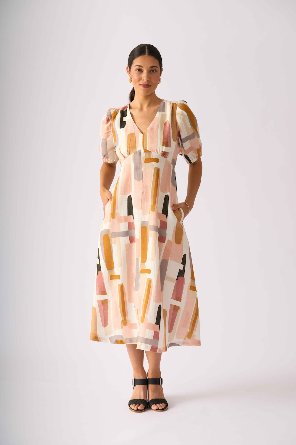Foil EMPIRE-LY YOURS Dress in Block Art